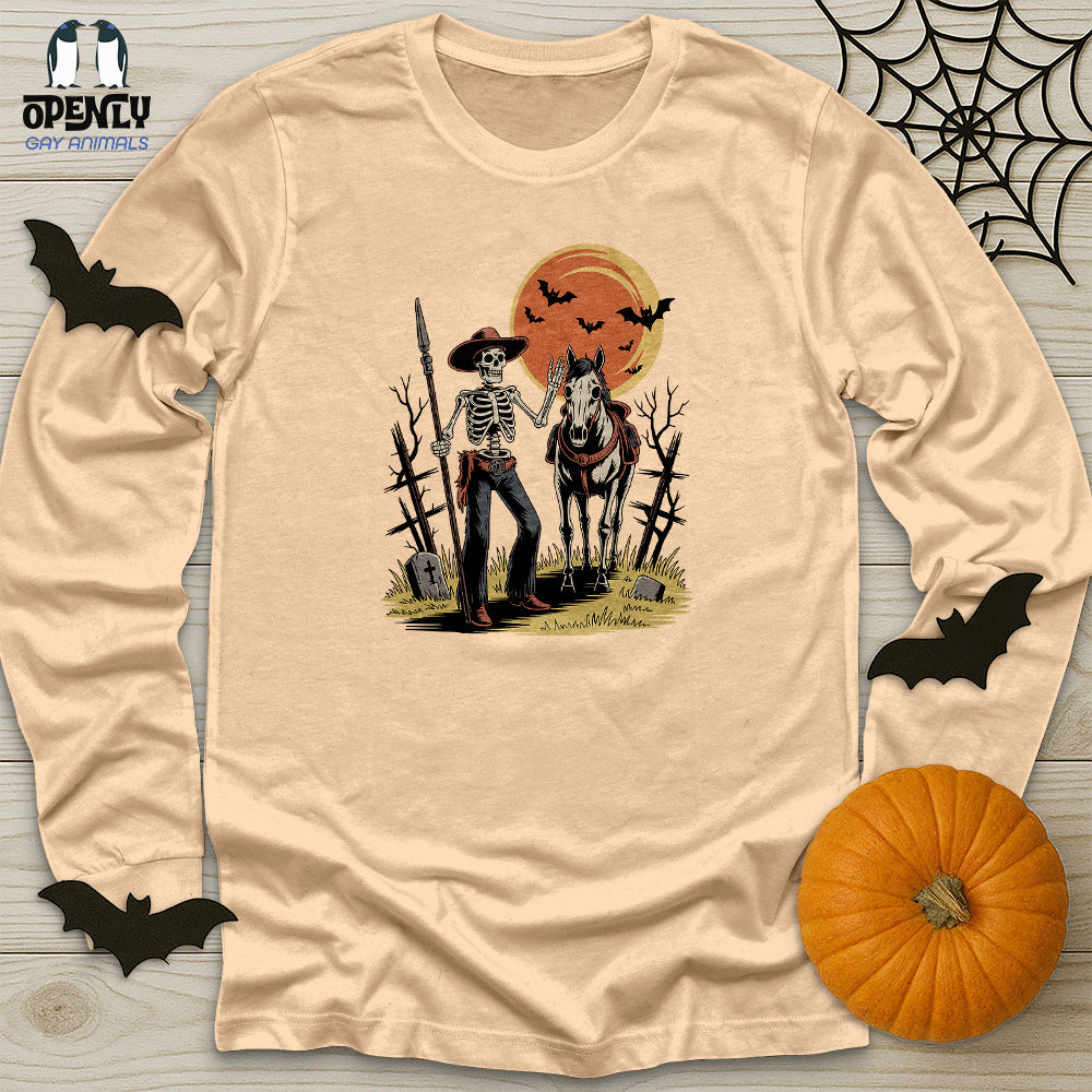 Skeleton Cowboy Unisex Long Sleeve Tee