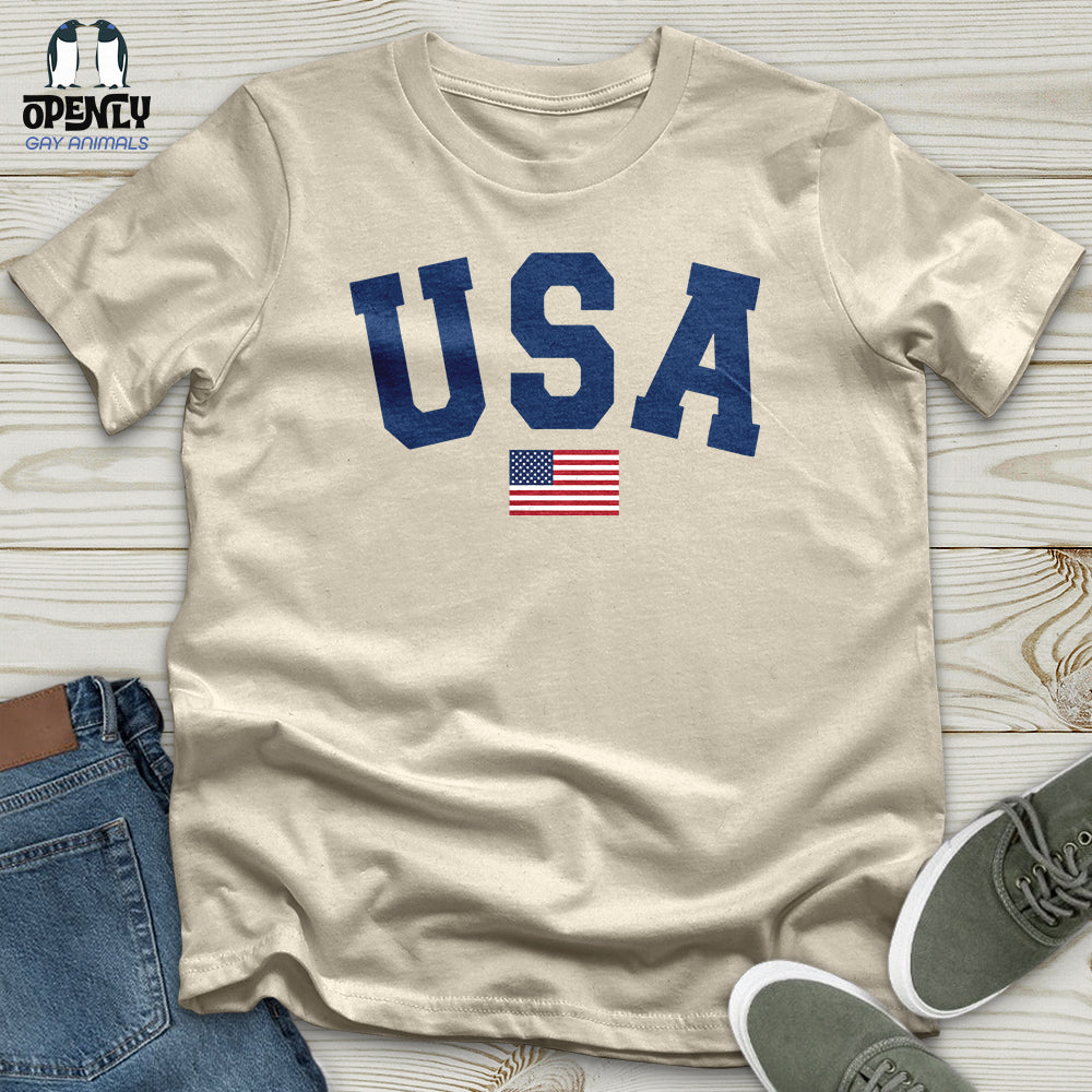USA Flag Softstyle Tee