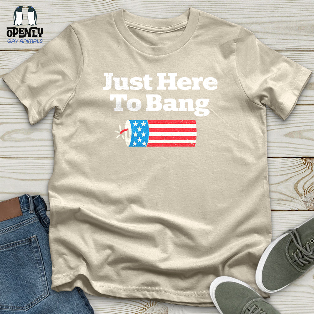 Just Here To Bang Softstyle Tee