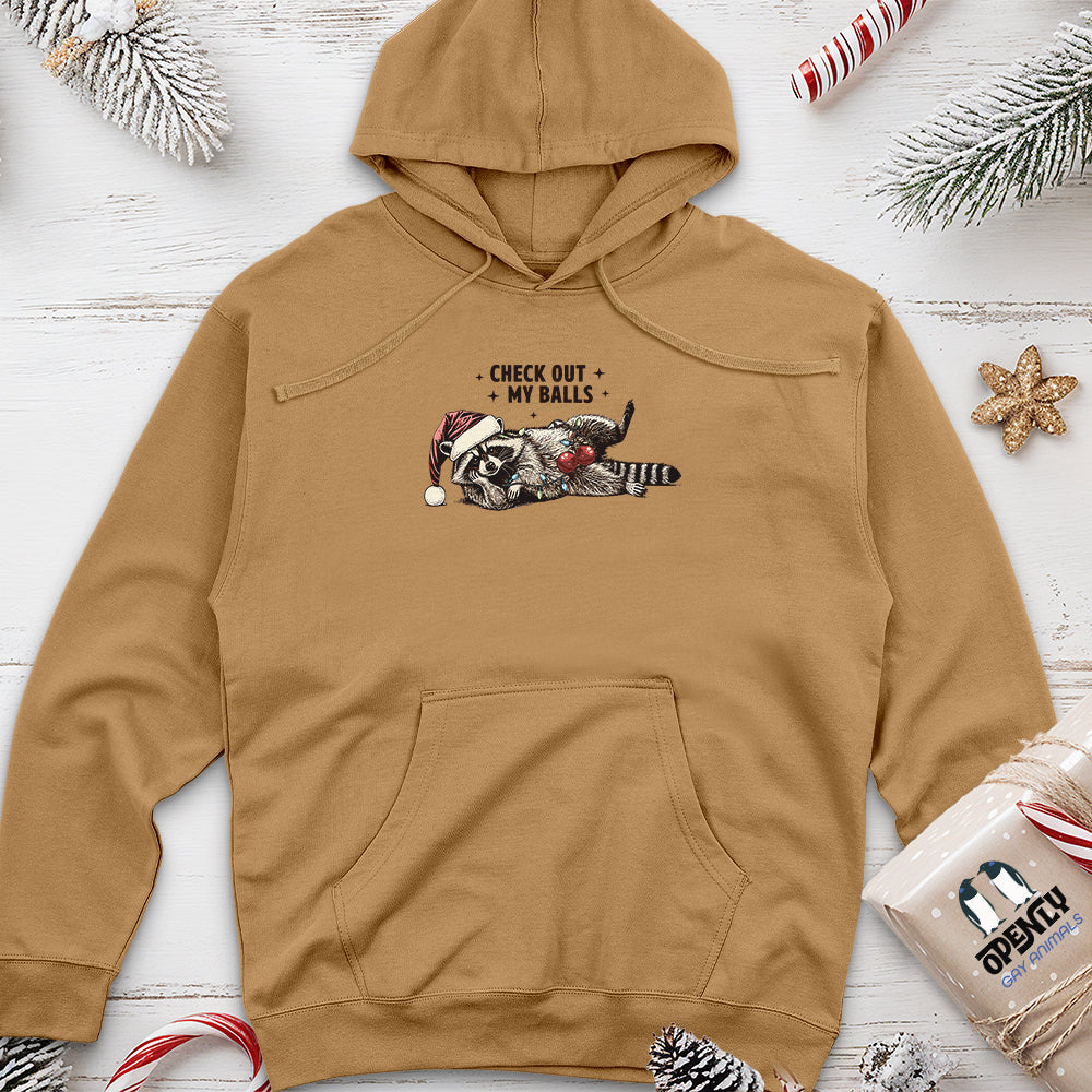 Check Out My Balls Unisex Midweight Hoodie