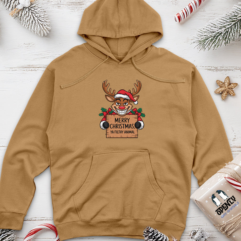 Merry Christmas, Ya Filthy Animal Unisex Midweight Hoodie