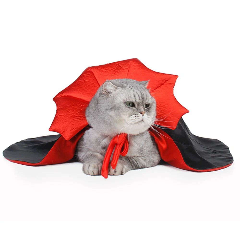 Halloween Vampire Cloak For Cat Kitten or Small Dog