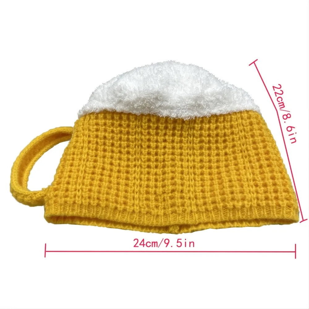 Beer Mug Beanie - Unisex - Versatile Pullover Cap - Fun Gift!