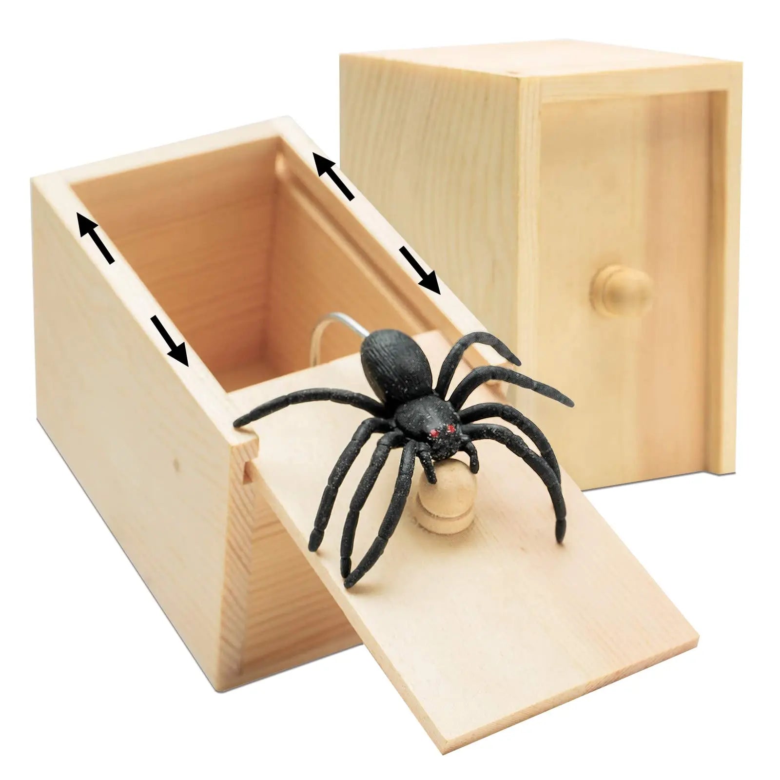 Spider Scare Wooden Box Prank