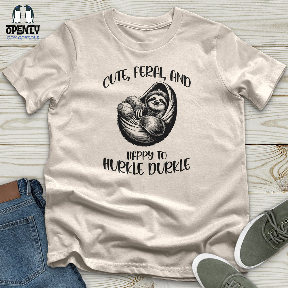 Cute, Feral, and Happy Unisex t-shirt