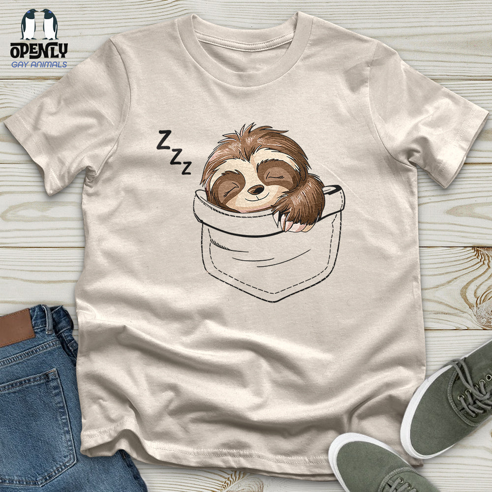 Sloth Sleeping In a Pocket Unisex T-Shirt