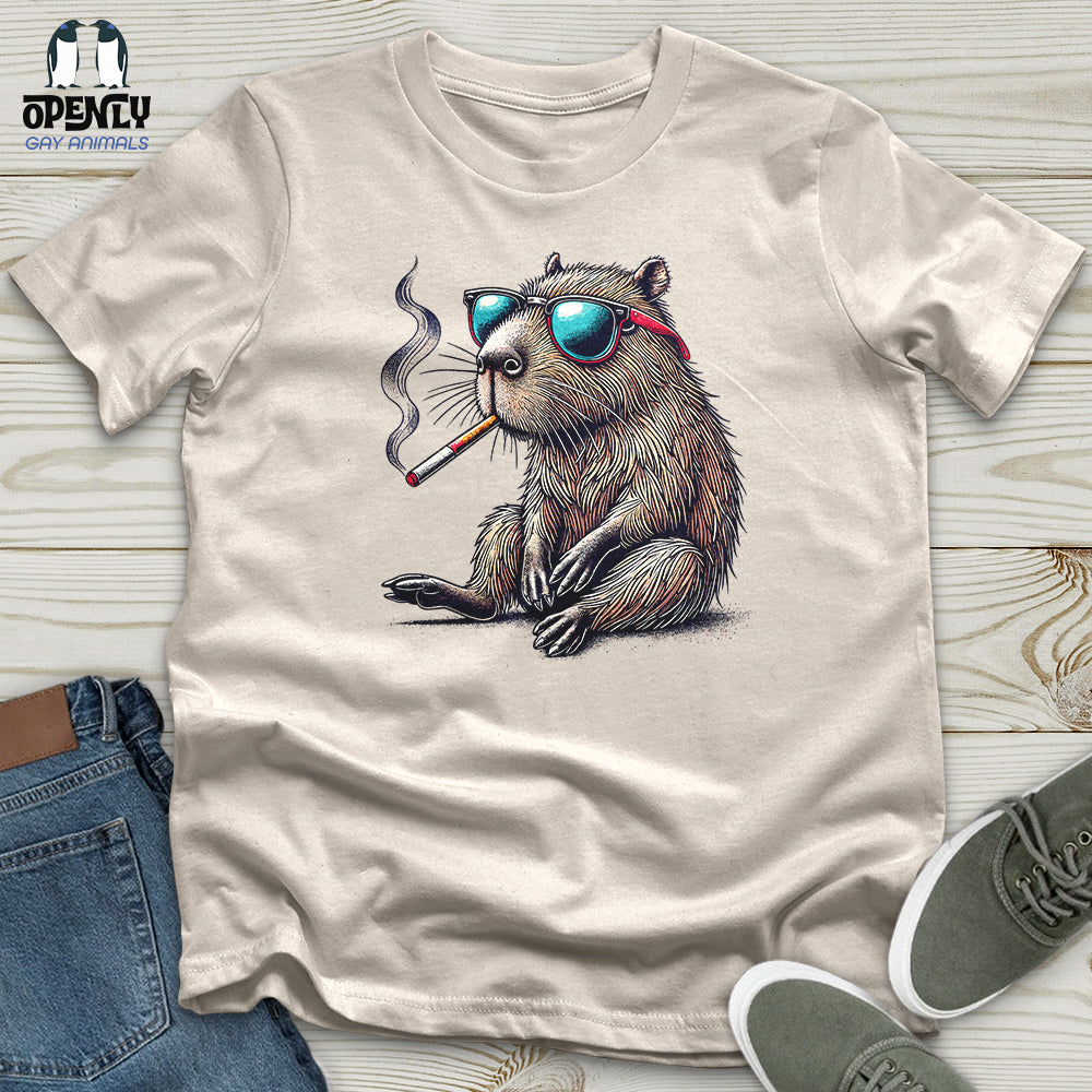 Capybara With Sunglasses and Cigarette Unisex T-Shirt