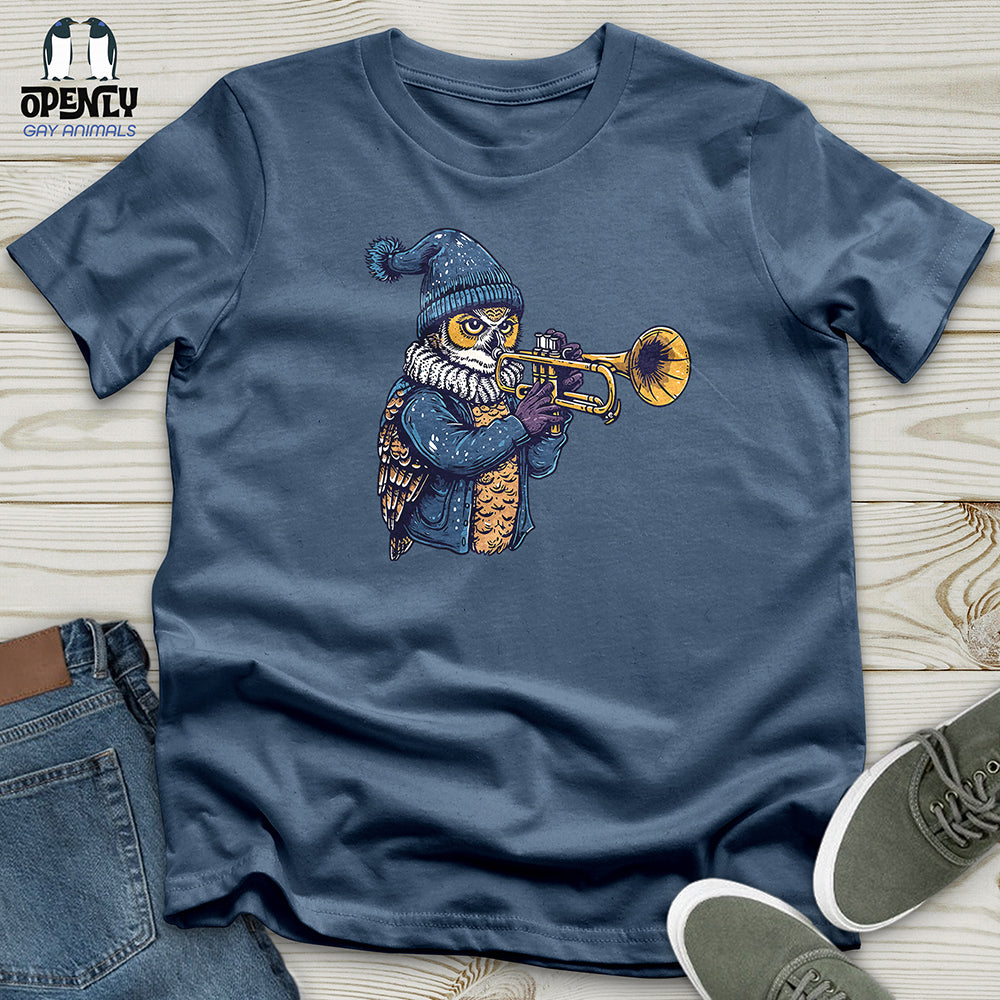 Owl Trumpet Performance Unisex t-shirt