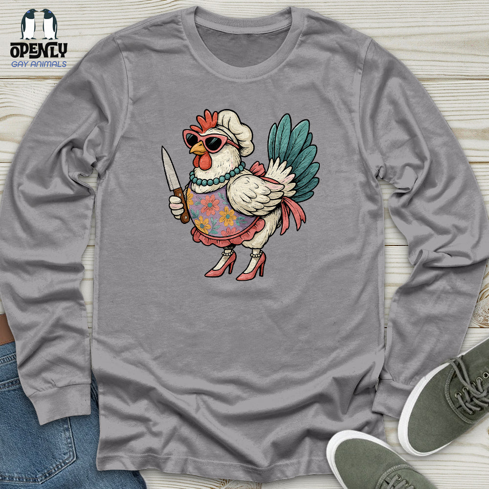 Funny  Rooster Chicken Unisex Long Sleeve Tee