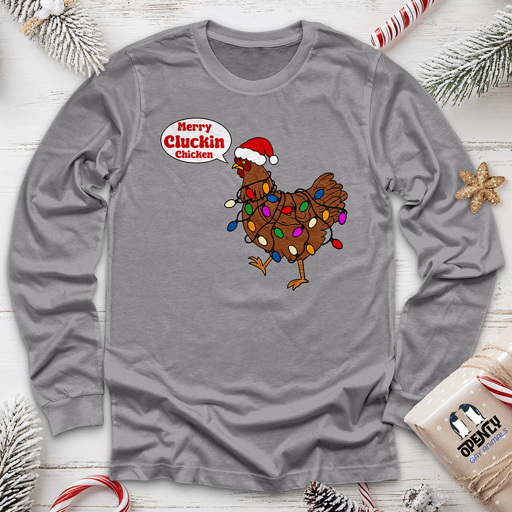 Merry Cluckin Chicken Unisex Long Sleeve Tee