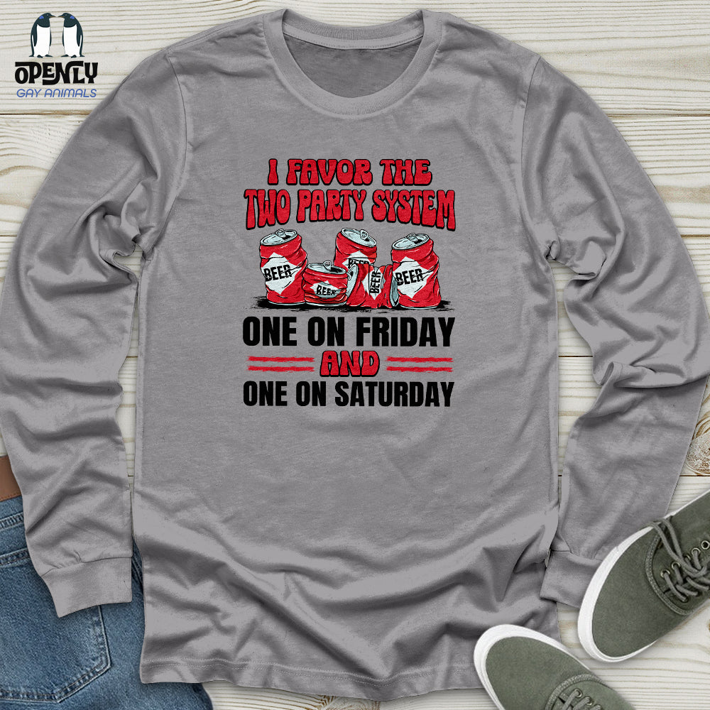 Two Party System Unisex Long Sleeve Tee
