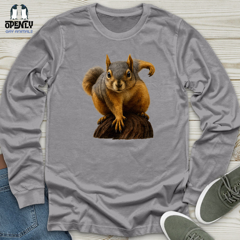 Squirrel on Alert Unisex Long Sleeve Tee
