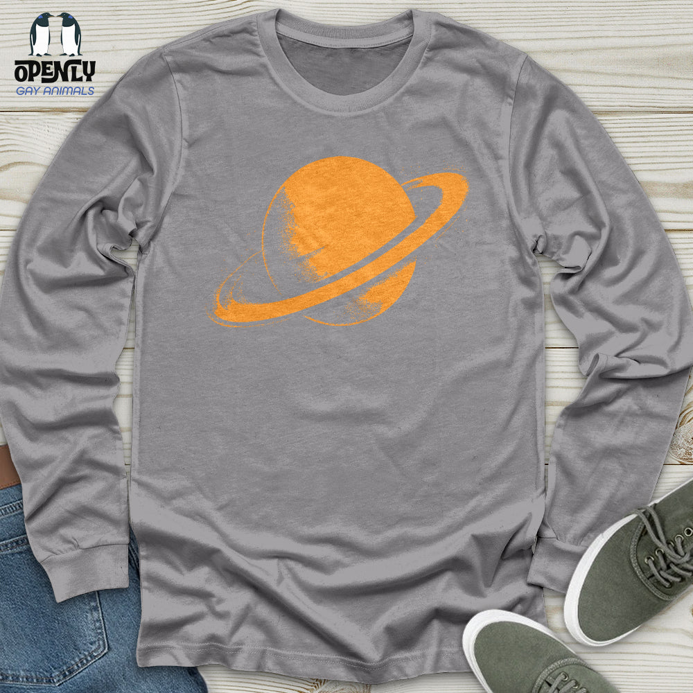 Saturn Planet With Rings Unisex Long Sleeve Tee