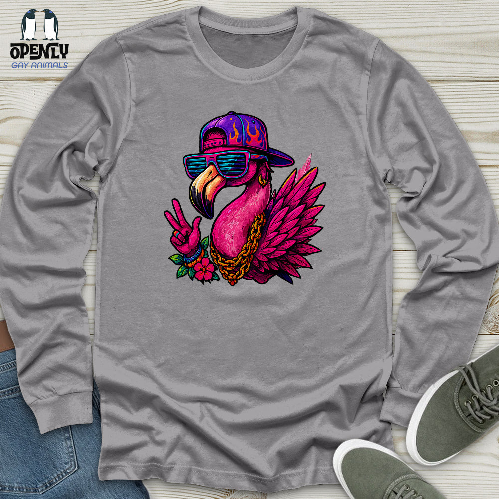 Funny Flamingo Unisex Long Sleeve Tee