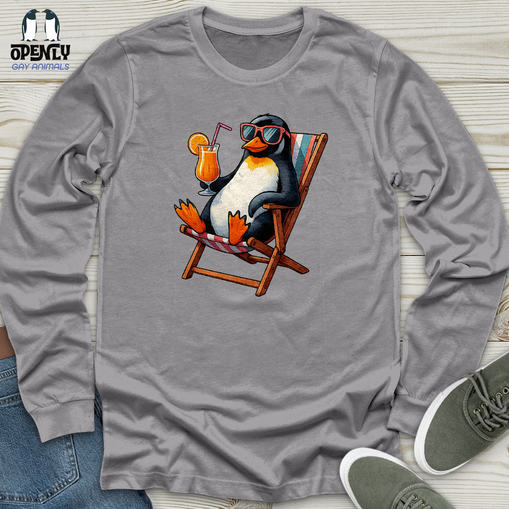 Chillin' Penguin Paradise Unisex Long Sleeve Tee