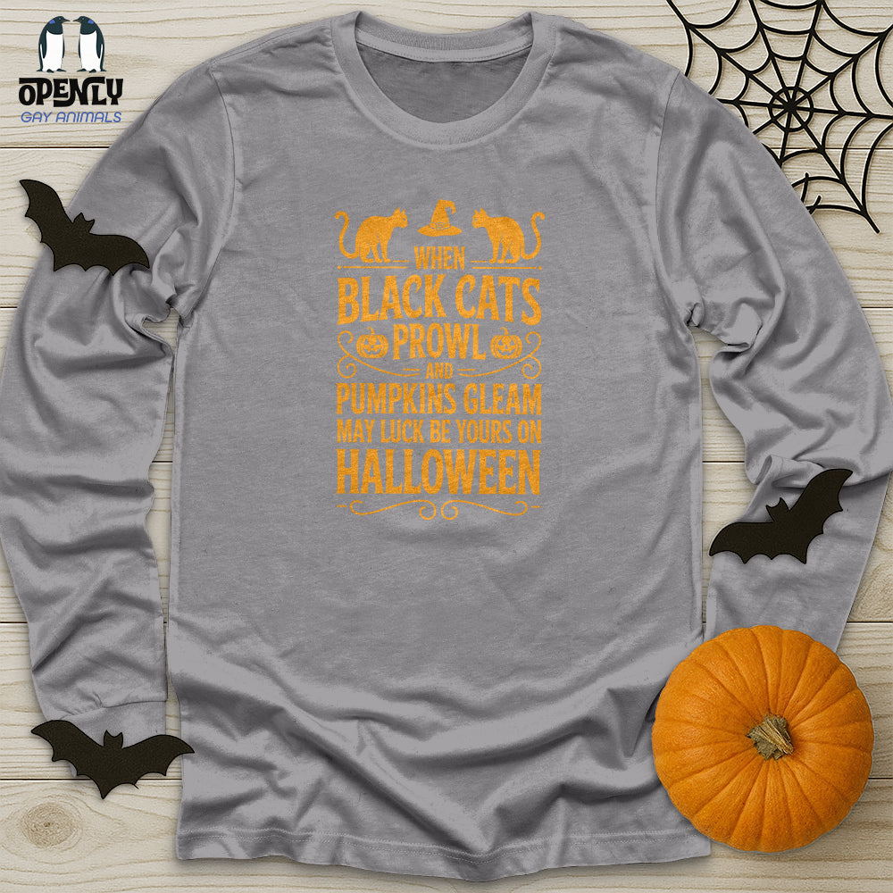 When Black Cats Prowl Unisex Long Sleeve Tee