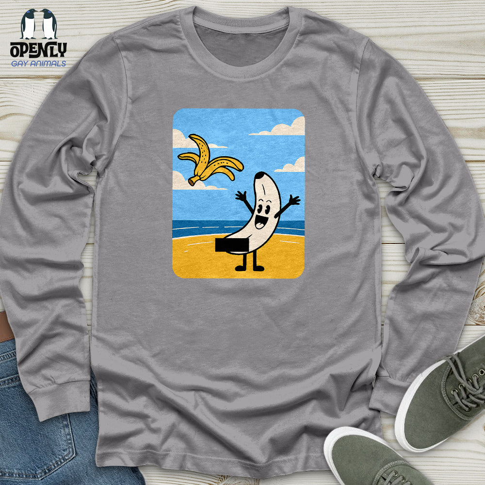 Funny Banana Unisex Long Sleeve Tee