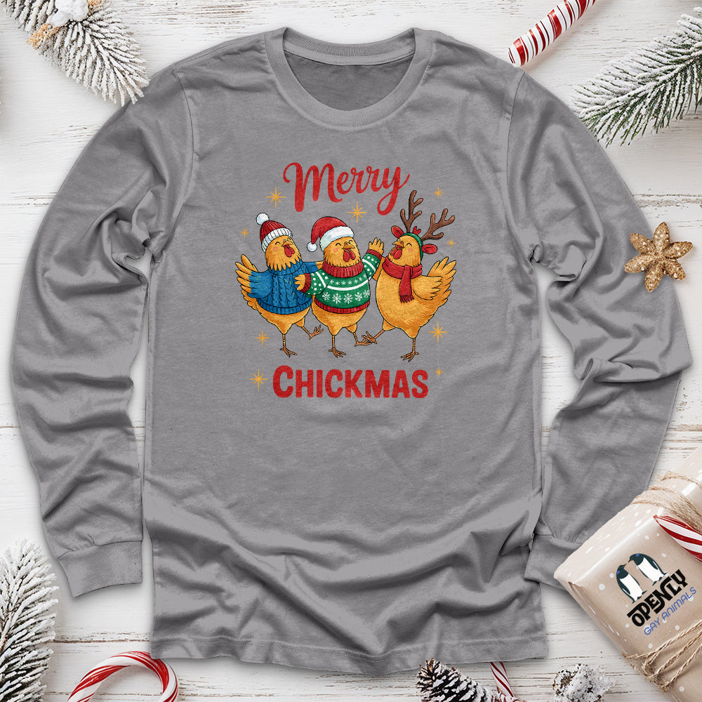 Merry Chickmas Unisex Long Sleeve Tee