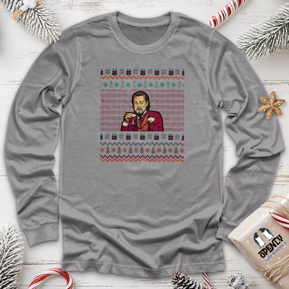 Laughing Leo DiCaprio Meme Unisex Long Sleeve Tee
