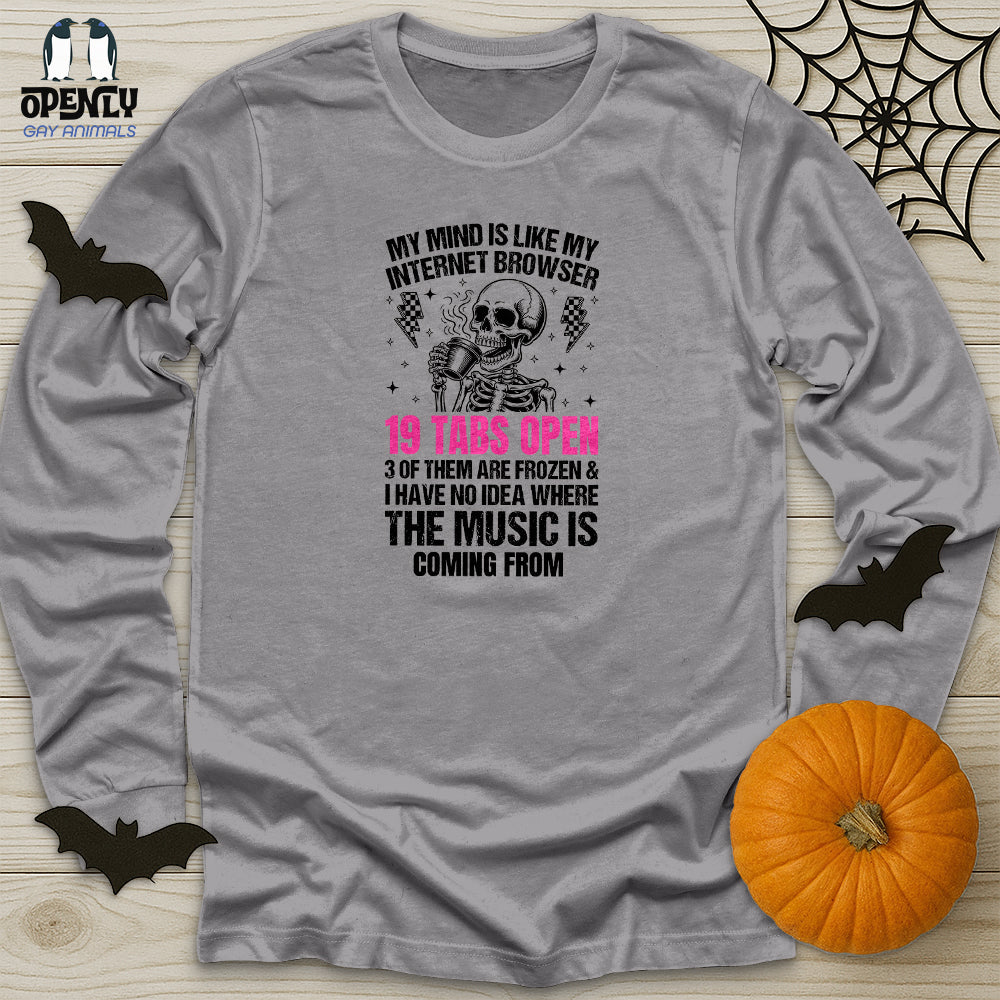 Mind Like a Browser Unisex Long Sleeve Tee