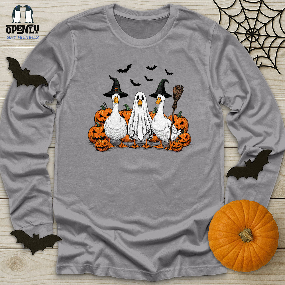 Boo Ghost Goose Unisex Long Sleeve Tee