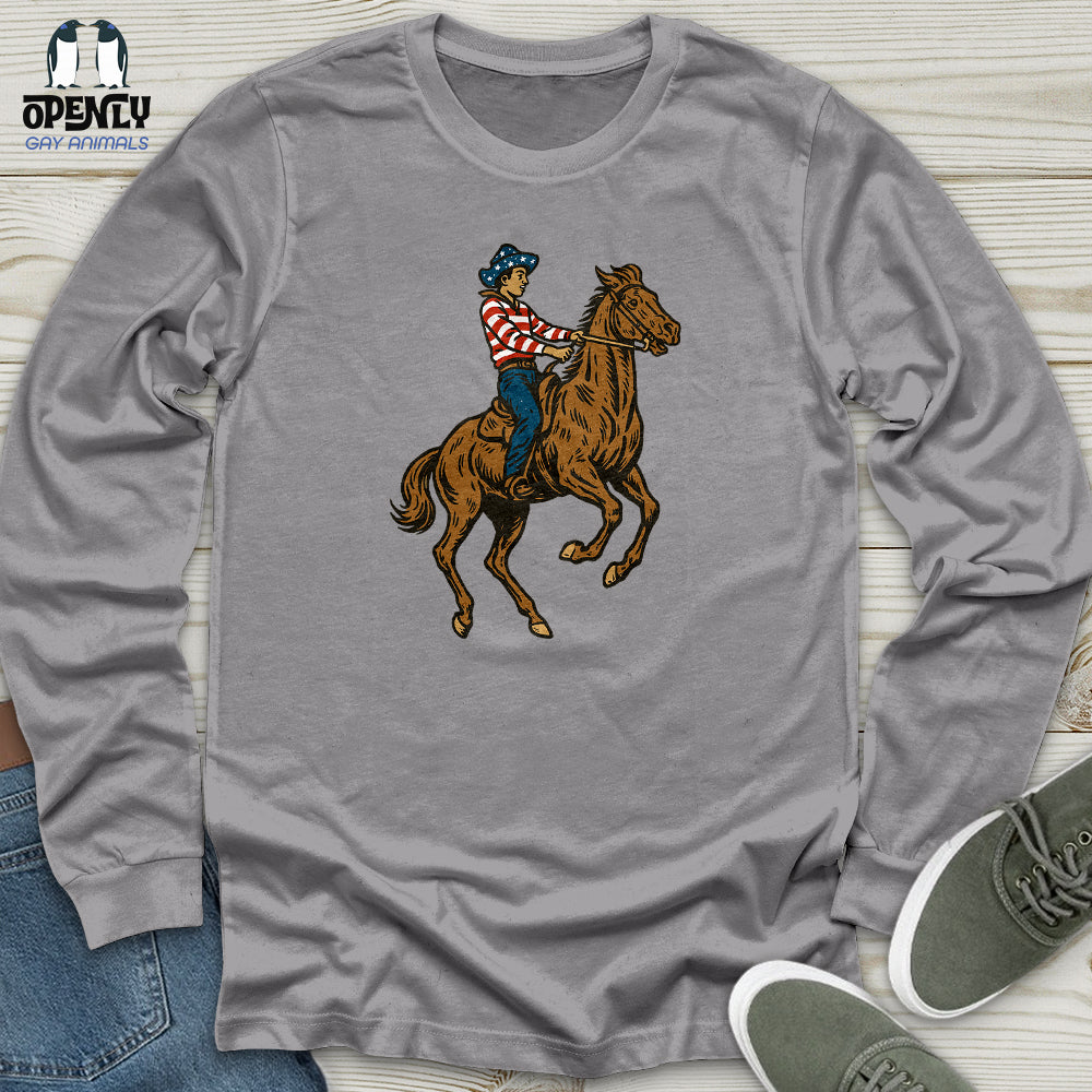 Cowboy 4th of July Unisex Long Sleeve Tee