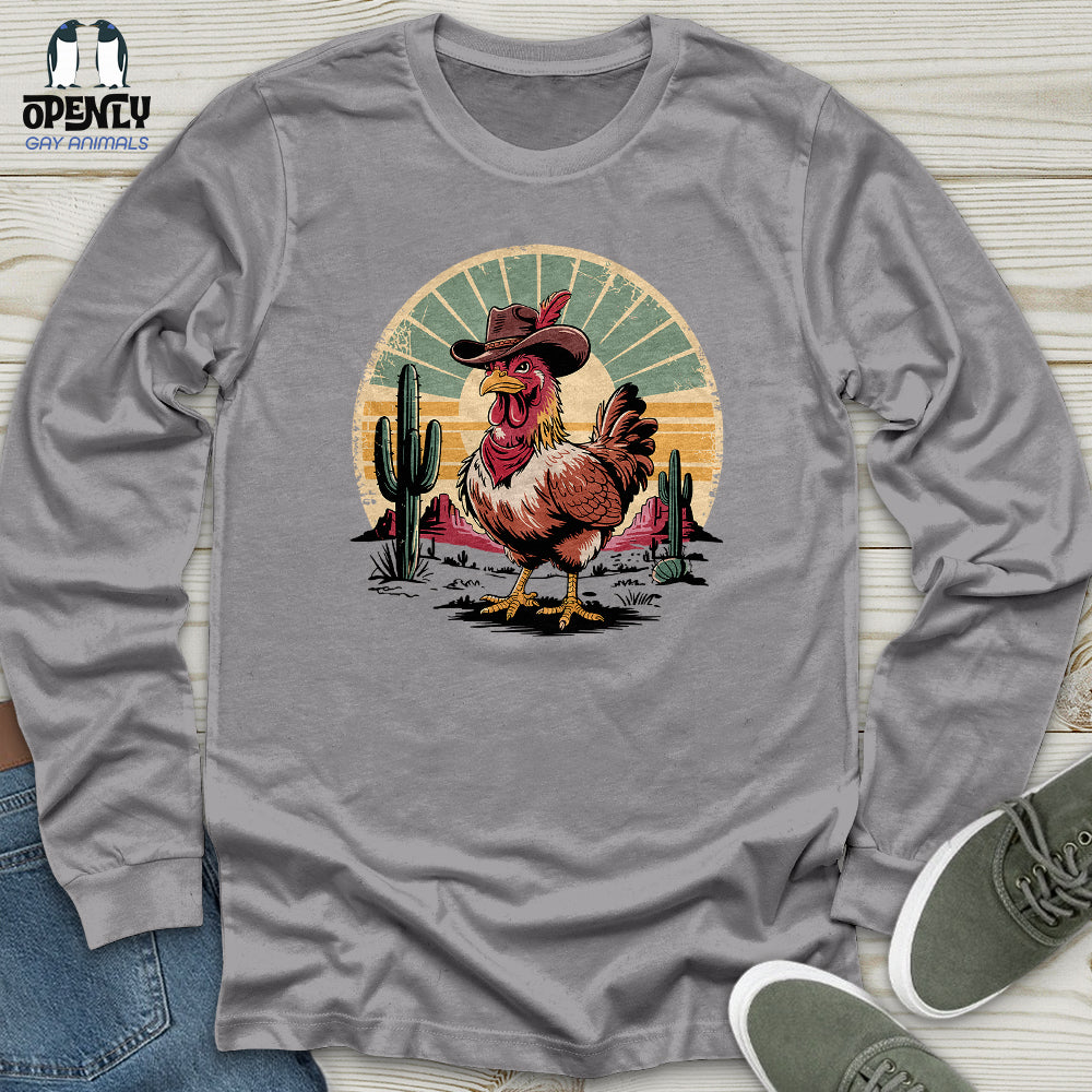 Cowboy Chicken Unisex Long Sleeve Tee