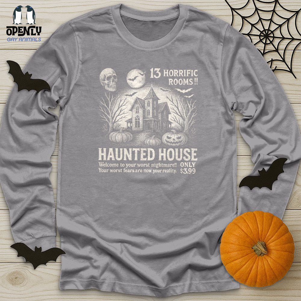 Haunted House 13 Horrific Rooms Unisex Long Sleeve Tee