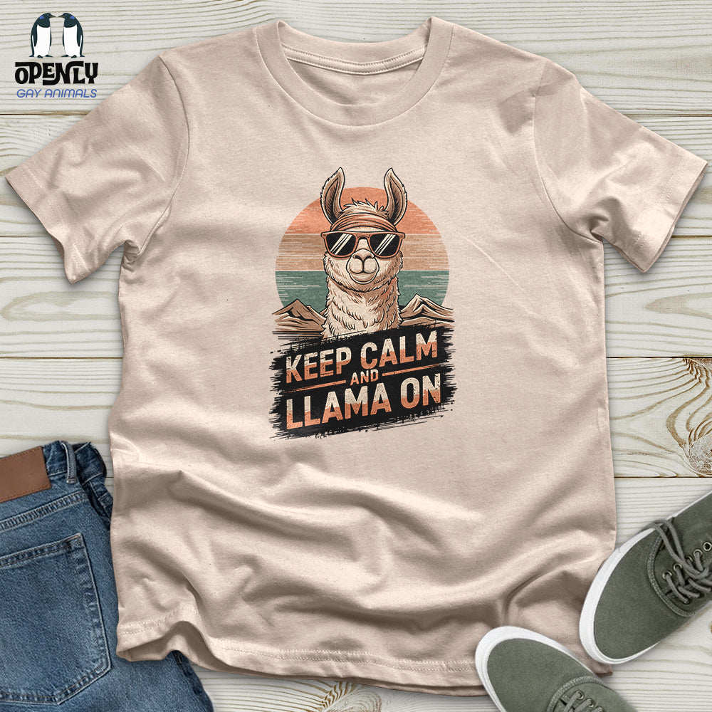 Keep Calm and Llama On Unisex T-Shirt
