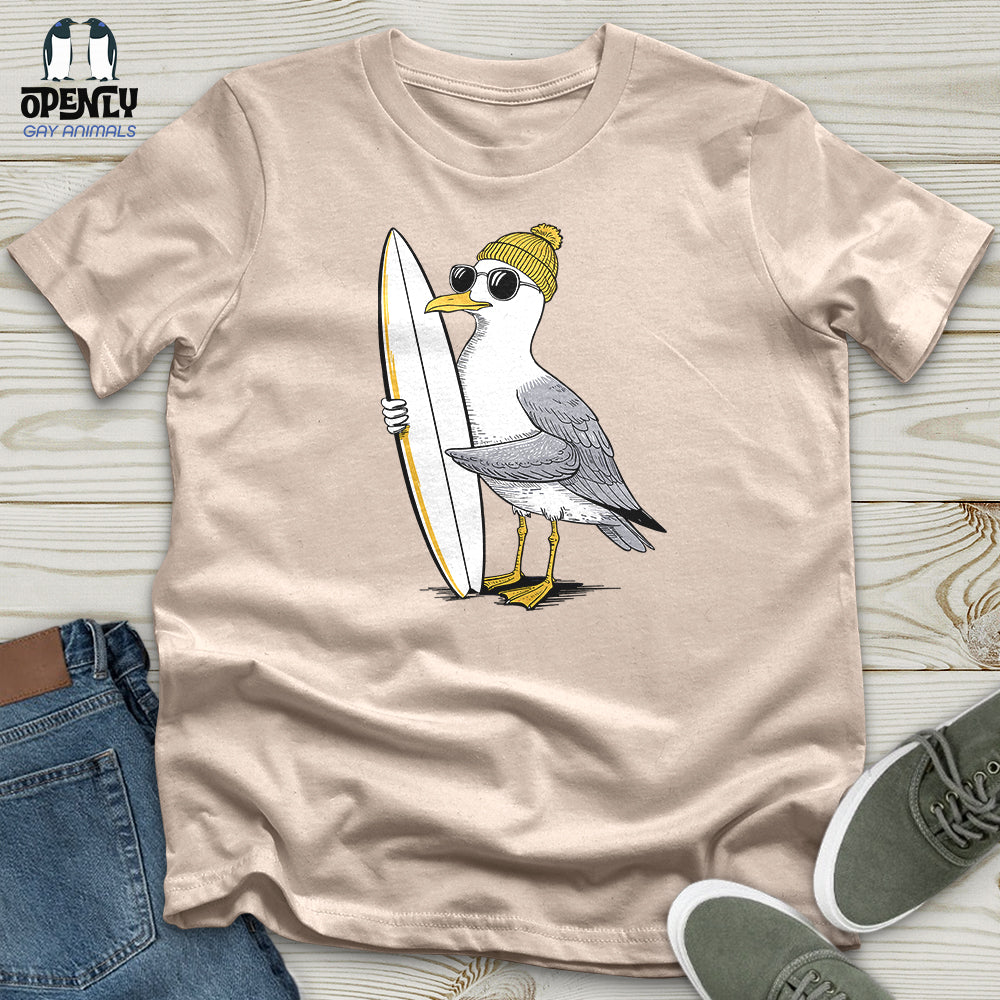 Surfing Seagull Unisex T-Shirt