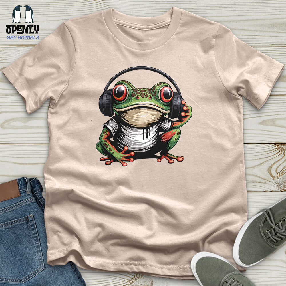Frog in Headphones Unisex T-Shirt