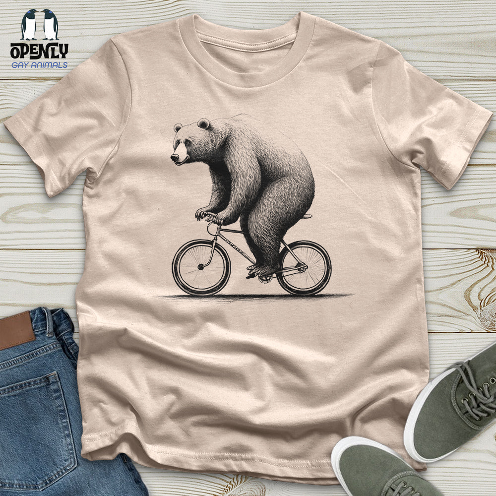Bear Riding Bike Unisex T-Shirt