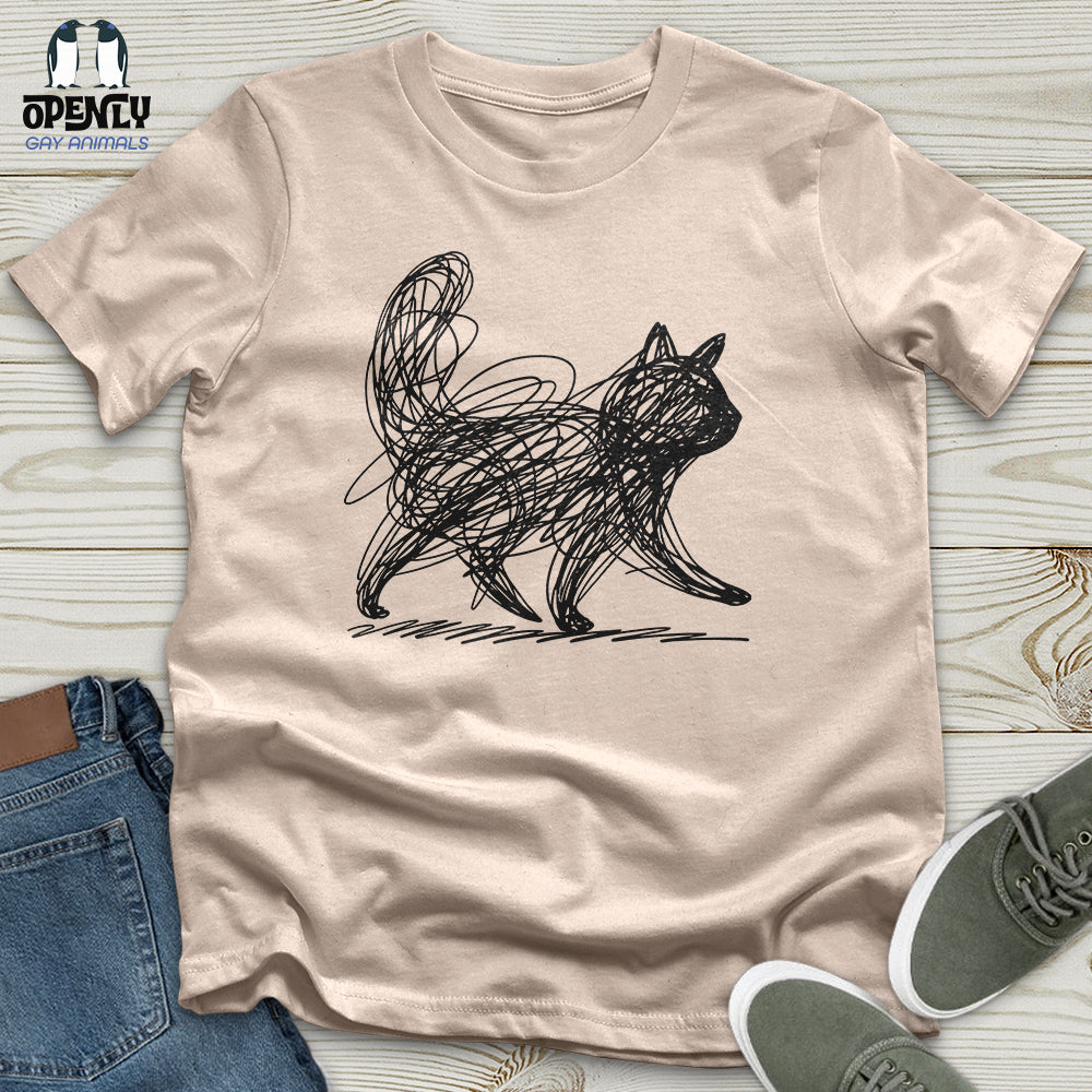 Scribble Cat Unisex T-Shirt