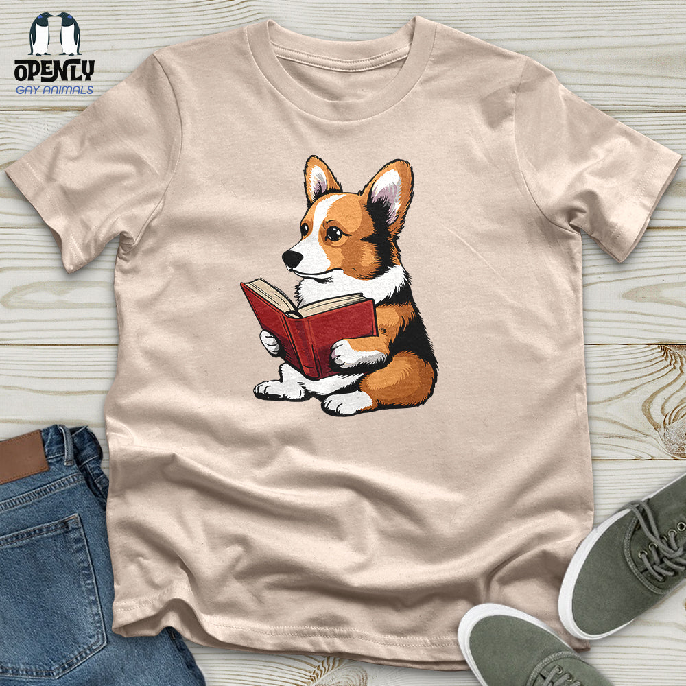 Corgi Reading Book Unisex T-Shirt