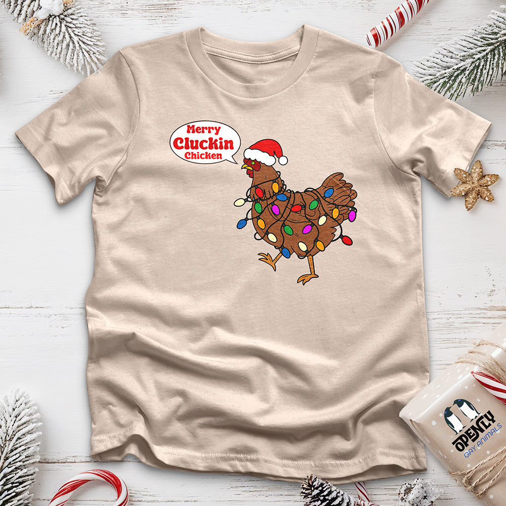 Merry Cluckin Chicken Unisex t-shirt