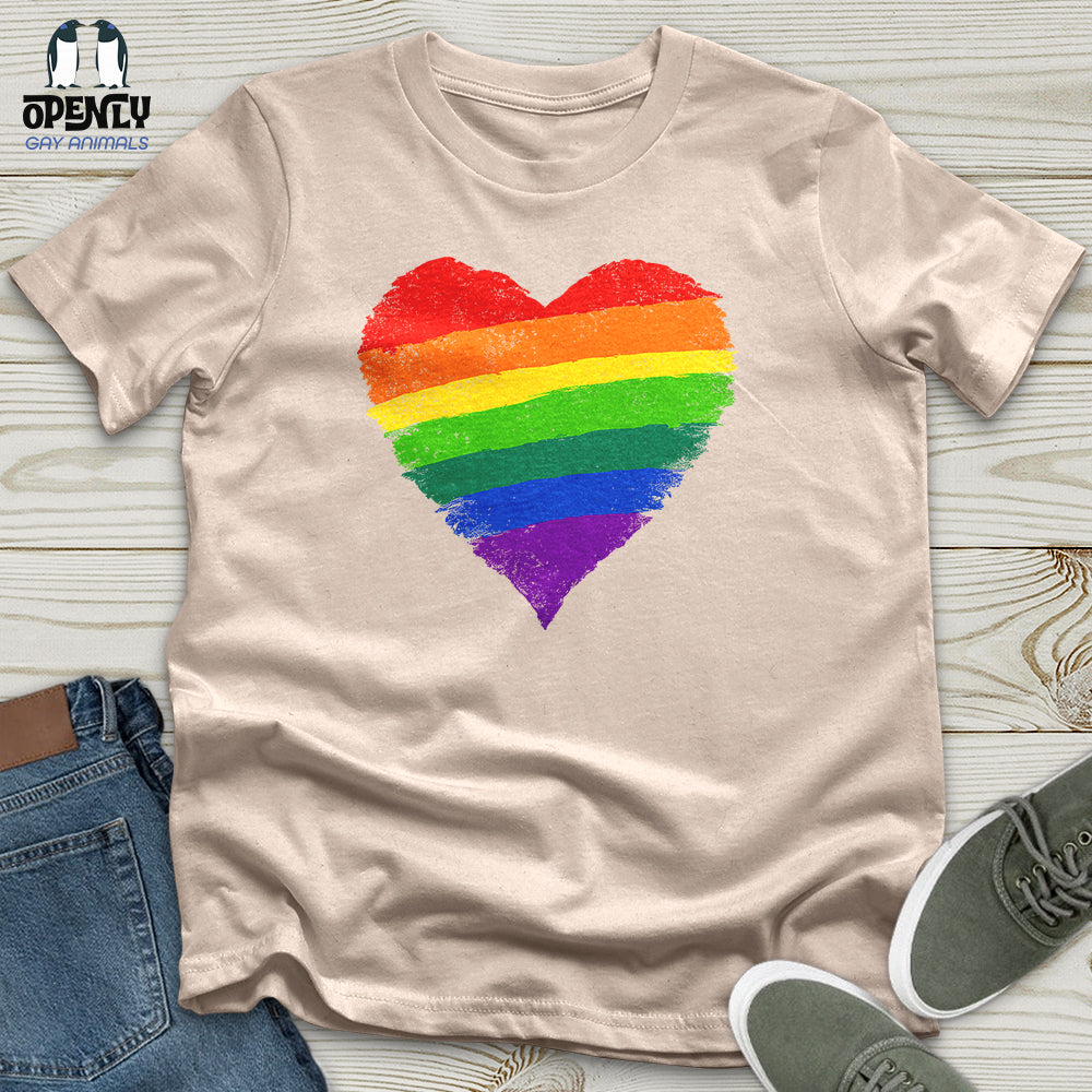 Rainbow Heart Lgbt Ally Unisex T-Shirt