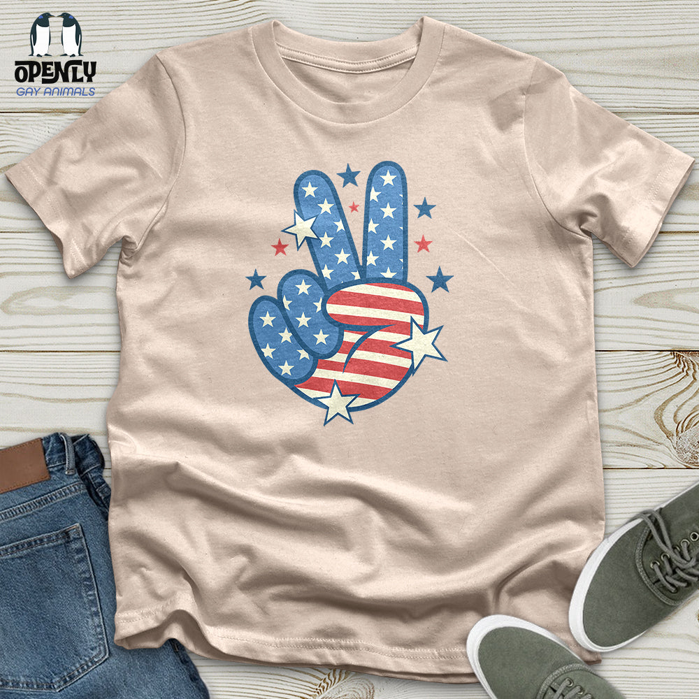 Victory Sign American Unisex T-Shirt