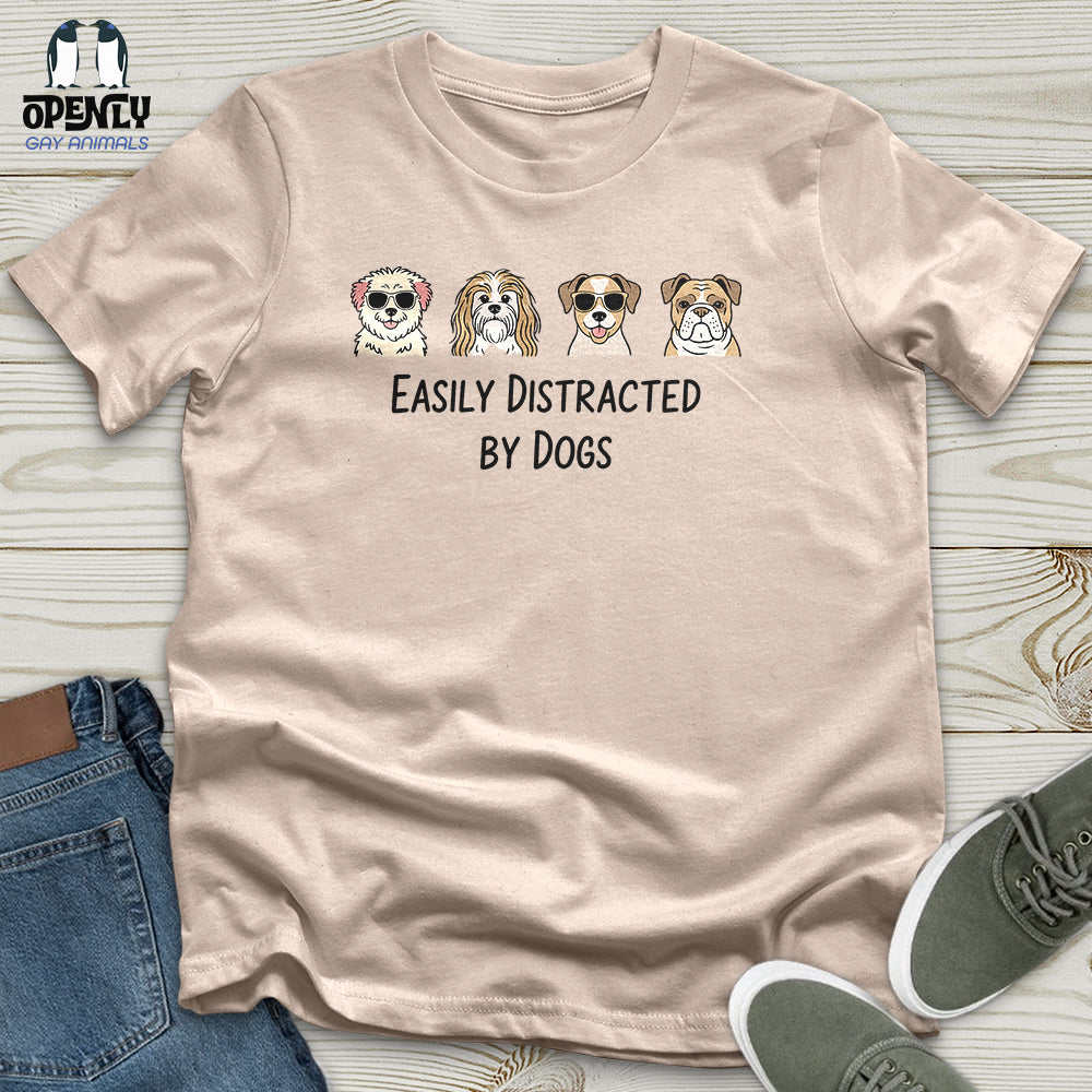 Men's Easily Distracted by Dogs Unisex T-Shirt