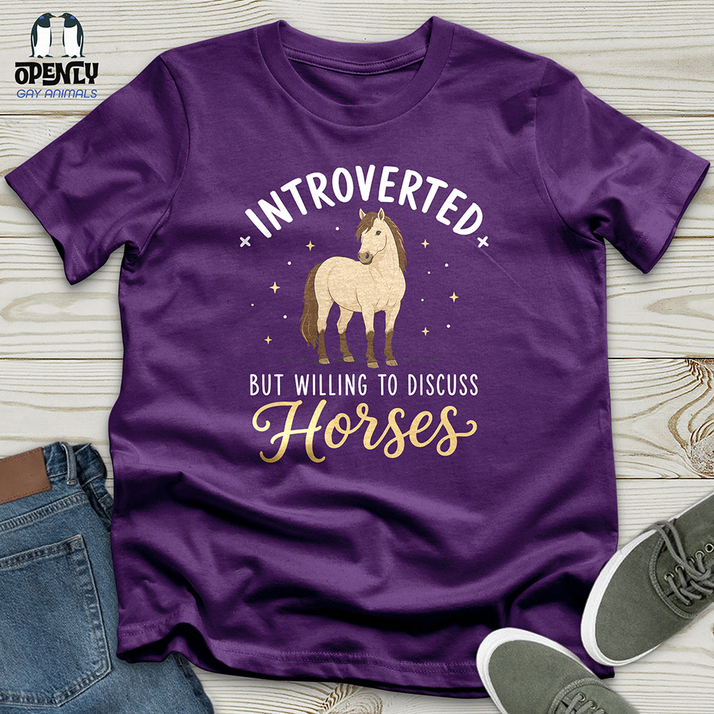 Introverted Horse Badge Unisex T-Shirt