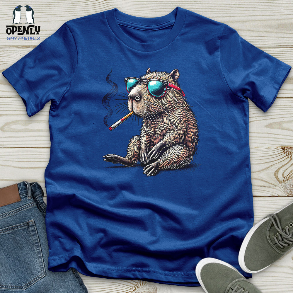 Capybara With Sunglasses and Cigarette Unisex T-Shirt