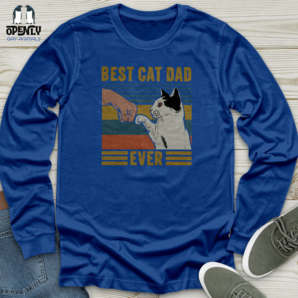 Best Cat Dad Ever Unisex Long Sleeve Tee