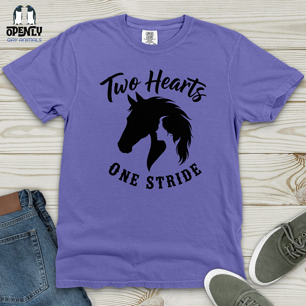 Two Hearts One Stride Heavy Cotton Comfort Colors Tee