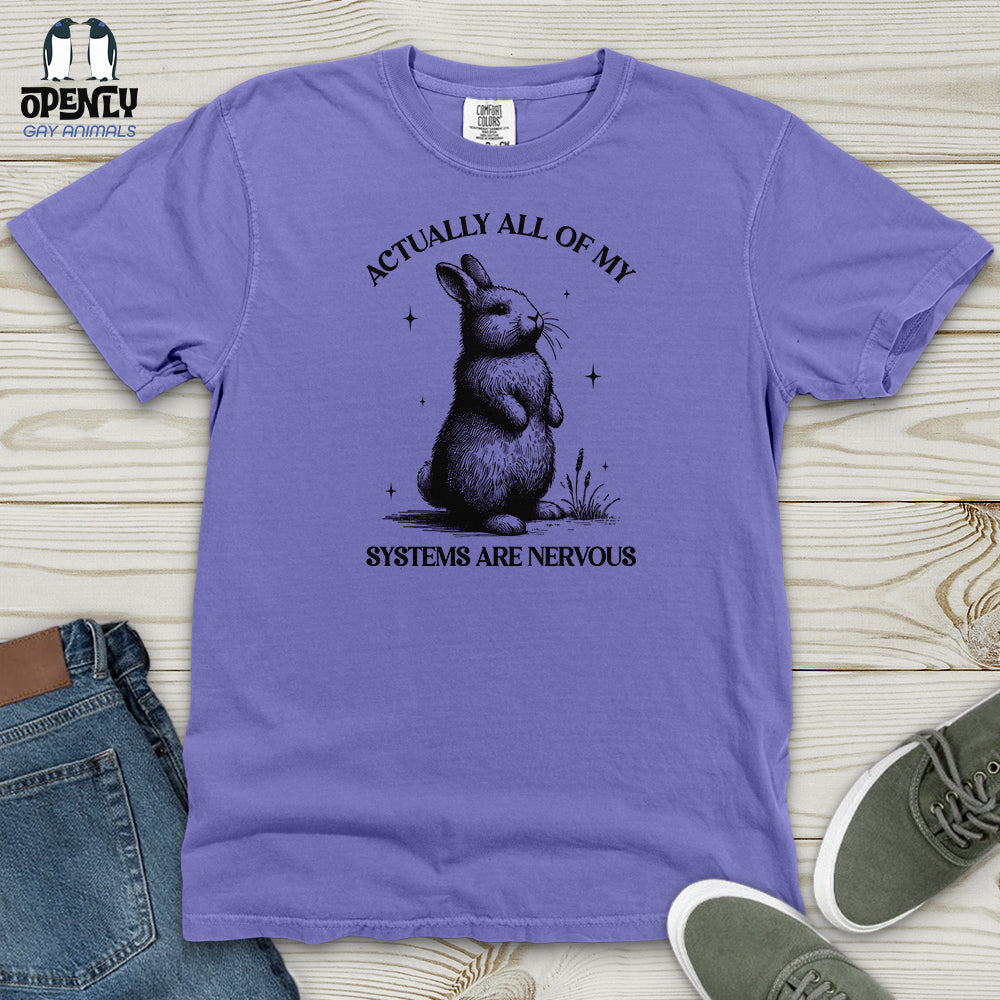 Actually All Of My Systems Are Nervous Heavy Cotton Comfort Colors Tee