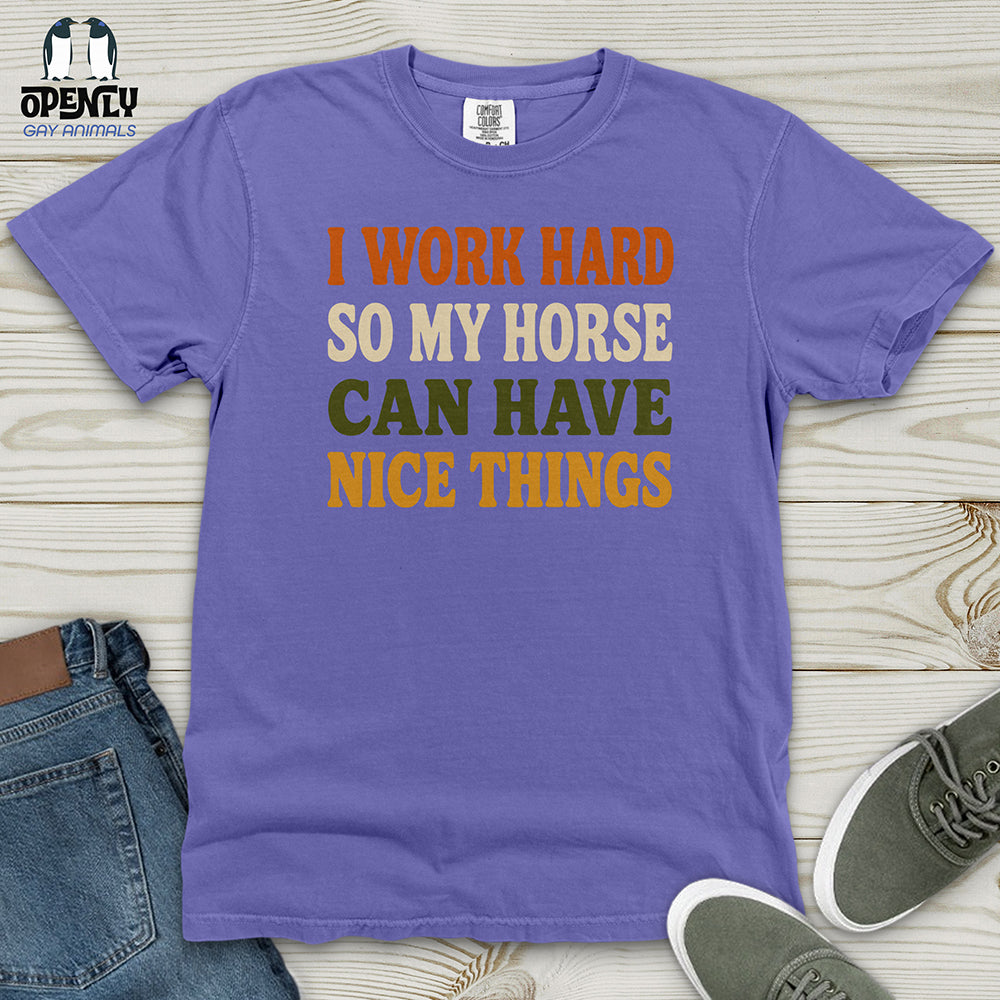 Work Hard Horse Layout Heavy Cotton Comfort Colors Tee
