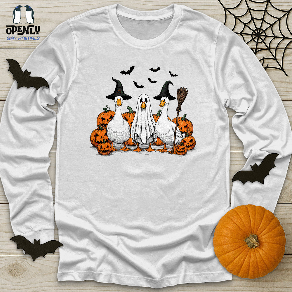 Boo Ghost Goose Unisex Long Sleeve Tee