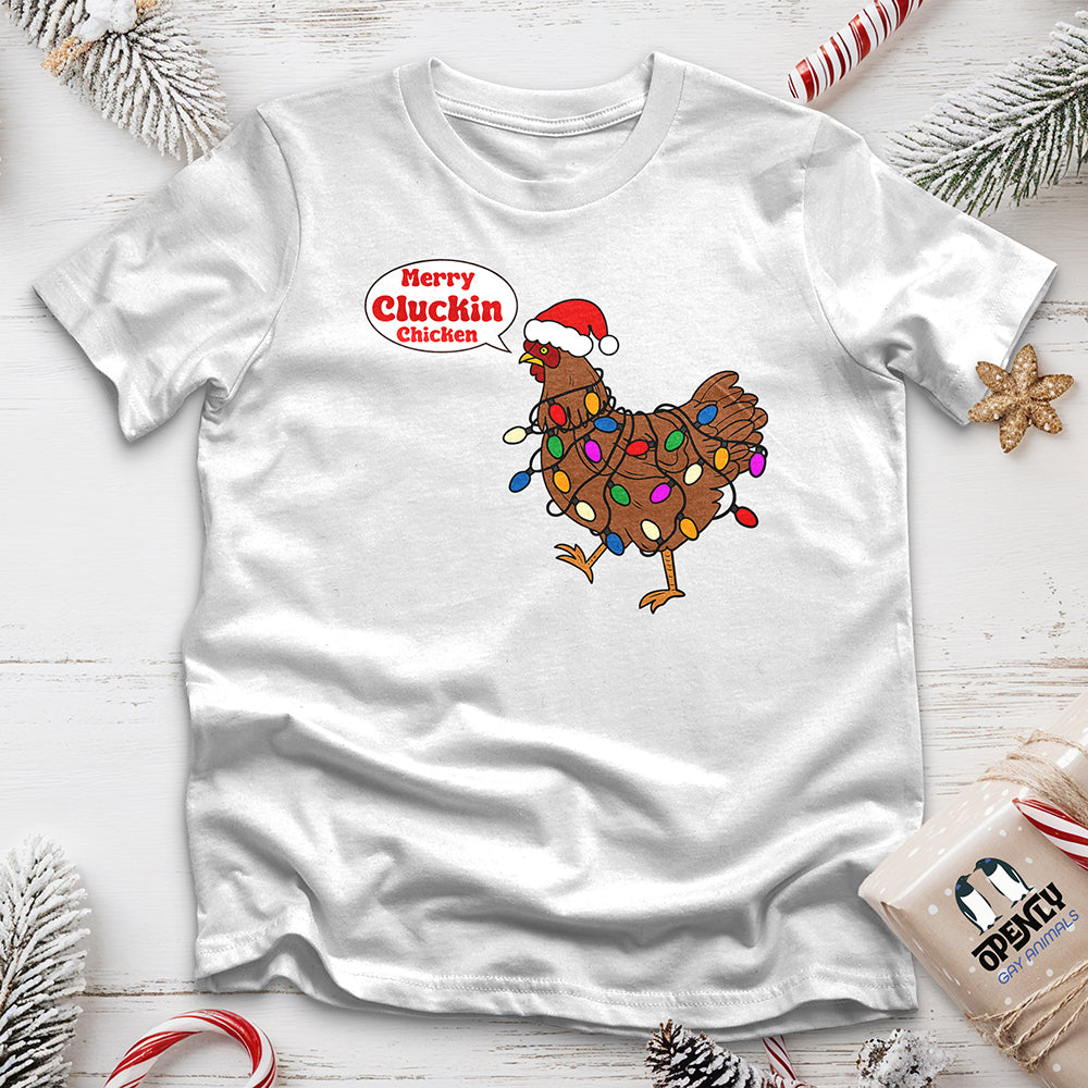 Merry Cluckin Chicken Unisex t-shirt