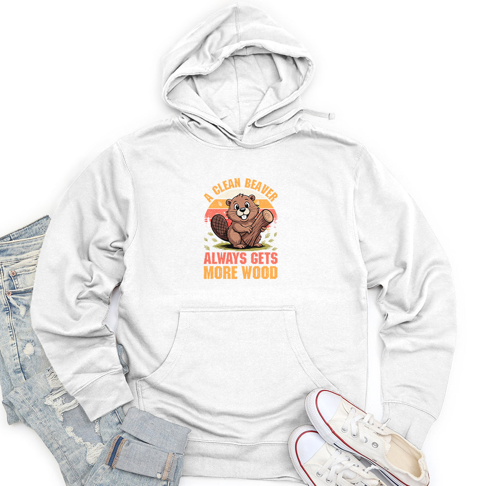 A Clean Beaver Unisex midweight hoodie