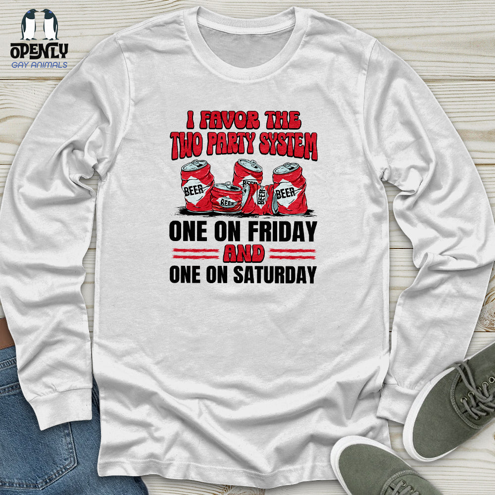 Two Party System Unisex Long Sleeve Tee