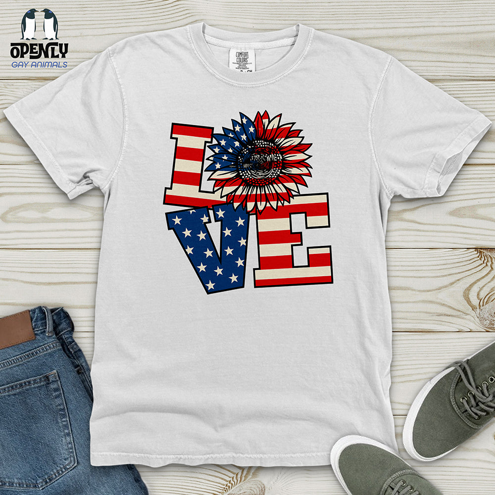 Liberty Love Floral Heavy Cotton Comfort Colors Tee