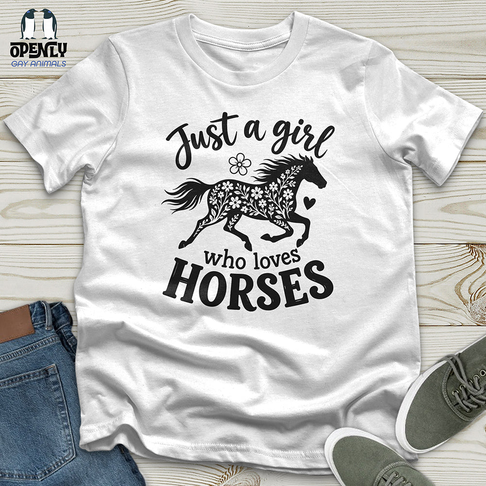 Floral Horse Silhouette Unisex T-Shirt